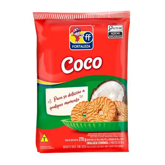 BISCOITO FORTALEZA DOCE COCO 270G