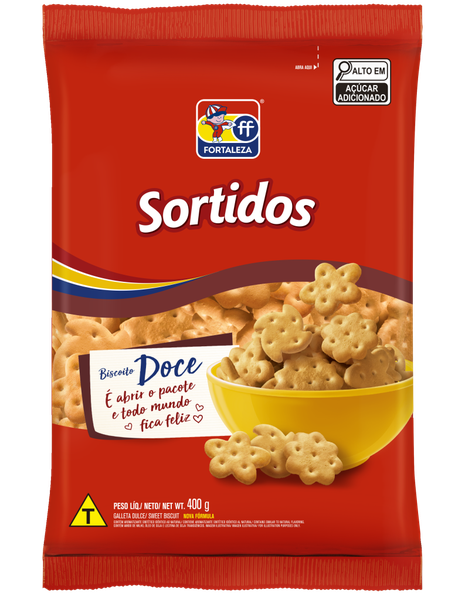 BISCOITO FORTALEZA SORTIDOS 400G DOCE
