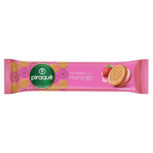 BISCOITO PIRAQUE 76G MORANGO