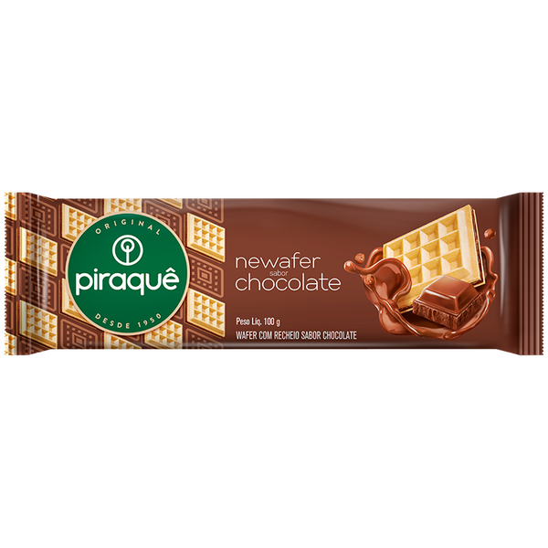 BISCOITO PIRAQUE NEWAFER 100G CHOCOLATE