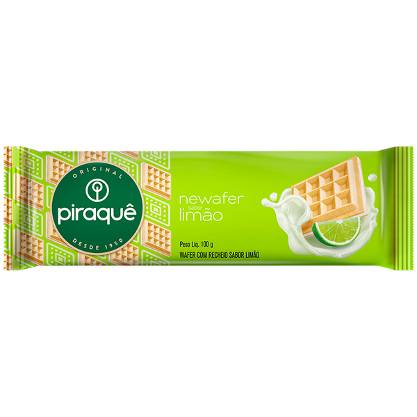 BISCOITO PIRAQUE NEWAFER 100G LIMAO