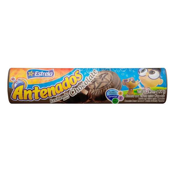BISCOITO RECHEADO ESTRELA ANTENADOS 110G CHOCOLATE
