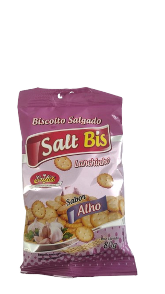 BISCOITO SALT BIS SABOR ALHO 80G