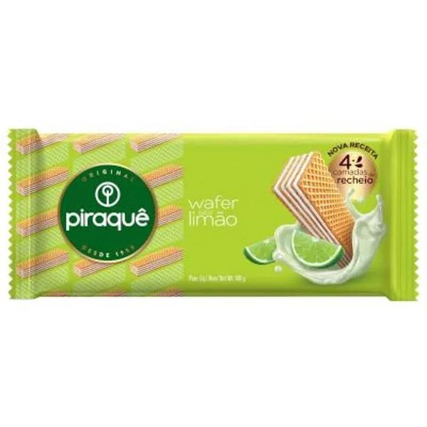 BISCOITO WAFER PIRAQUE 100G LIMAO