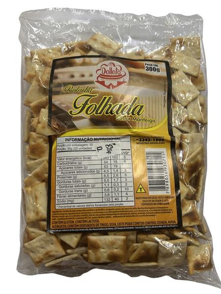 BOLACHA DALLATO FOLHADA 300G SABOR MANTEIGA