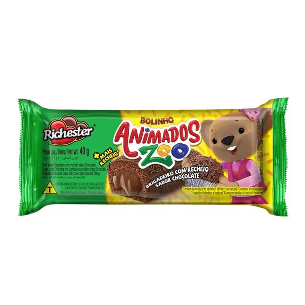 BOLINHO ANIMADOS ZOO RICHESTER 40G BRIGADEIRO C/CHOCOLATE