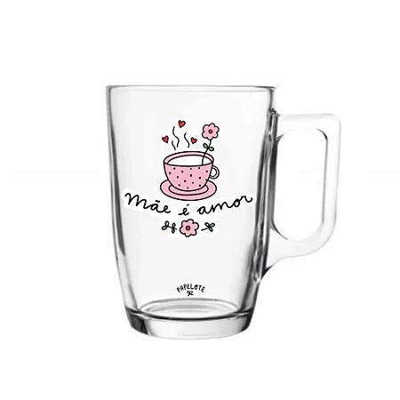 CANECA VIDRO MAES CAIXA O NOSSO AMOR É REF 88048