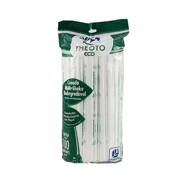 CANUDO MILK SHAKE BIODEGRADAVEL PEQUENO C/100 TELPLASTIC