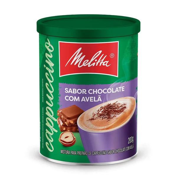 CAPPUCCINO MELITTA 200GR CHOCOLATE COM AVELA