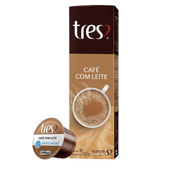 CAPSULA TRES CAFE COM LEITE C/10