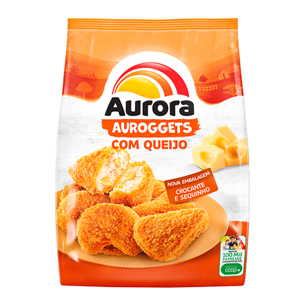 CARNE DE FRANGO EMPANADA CONG - AUROGGETS QUEIJO - 275G