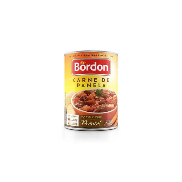CARNE ENLATADA BORDON 400G CARNE DE PANELA C/CENOURA E BATATA