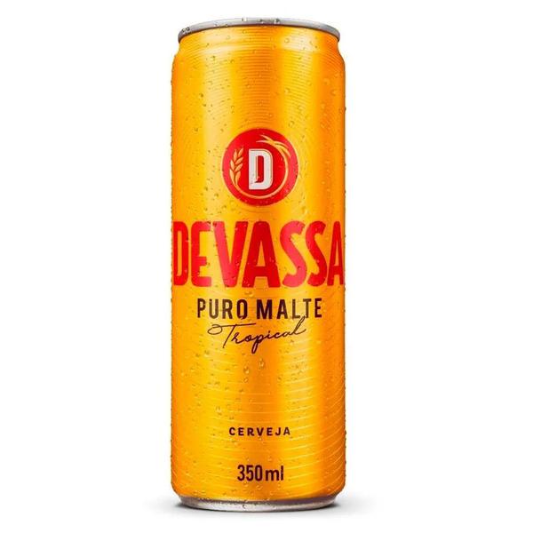 CERVEJA LAGER TROPICAL DEVASSA LATA 350ML PURO MALTE