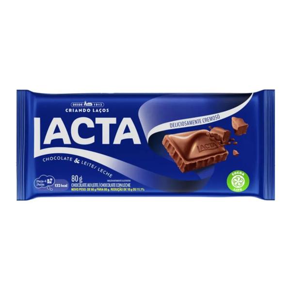 CHOCOLATE LACTA 80G AO LEITE