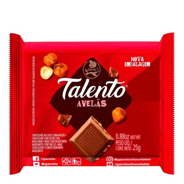 CHOCOLATE TALENTO 25G AVELAS