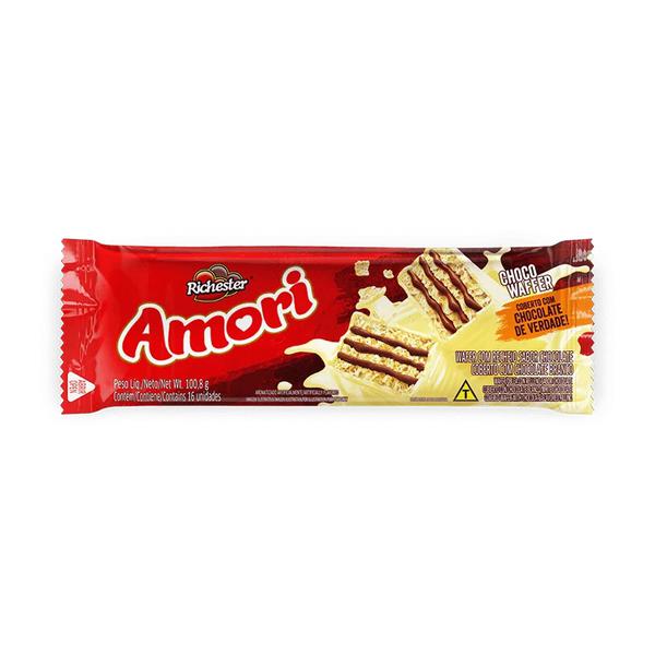 CHOCOWAFER AMORI RECHEADO 100,8G CHOCOLATE C/CHOCOLATE BRANCO