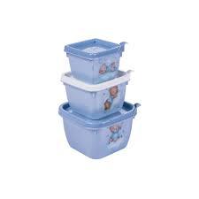 CONJUNTO C/3 POTES CONECT URSO AZUL REF17666