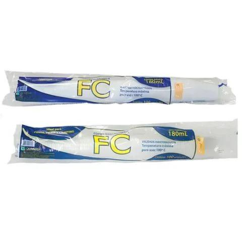 COPO DESCARTAVEL FC 180ML TRANSP 100UND