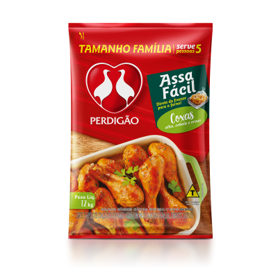 COXA FRANGO TEMPERADO ASSA FACIL PERDIGAO 1,2KG