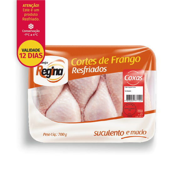 COXAS DE FRANGO REFRIADOS REGINA 700G