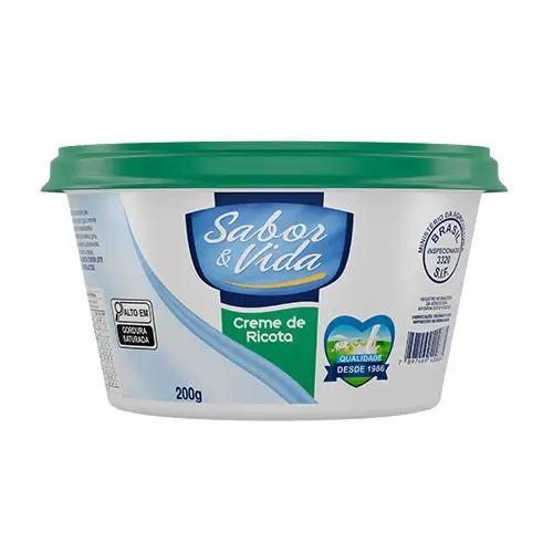 CREME DE RICOTA LIGHT 200G SABOR E VIDA