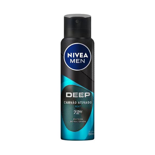 DESO.AERO NIVEA MEN DEEP 150ML/90G CARVAO ATIVADO