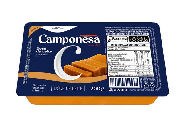DOCE DE LEITE TABLETE CAMPONESA 200G