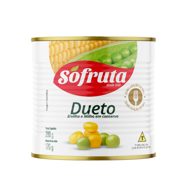 DUETO MILHO/ERVILHA SO FRUTA 170G