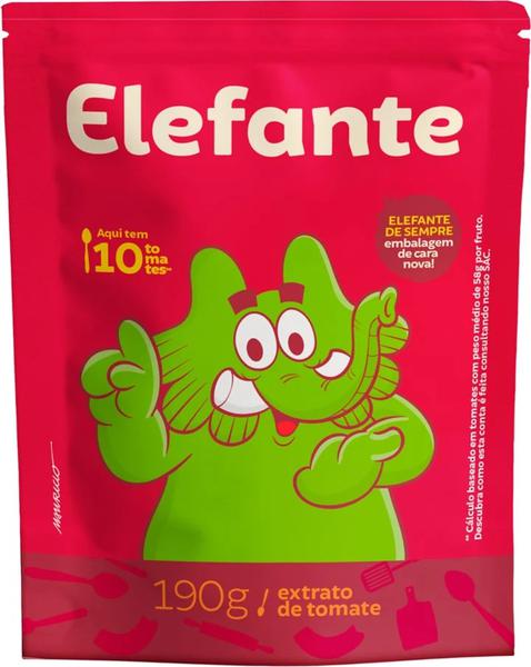 EXTRATO DE TOMATE ELEFANTE 190GR SACHE