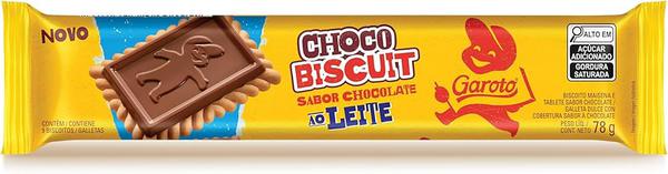 GAROTO CHOCOBISCUIT CHOCOLATE  AO LEITE 78G