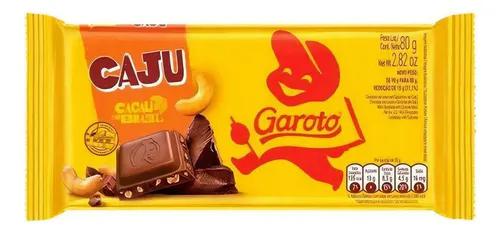 GAROTO TABLETE CASTANHA CAJU 80G