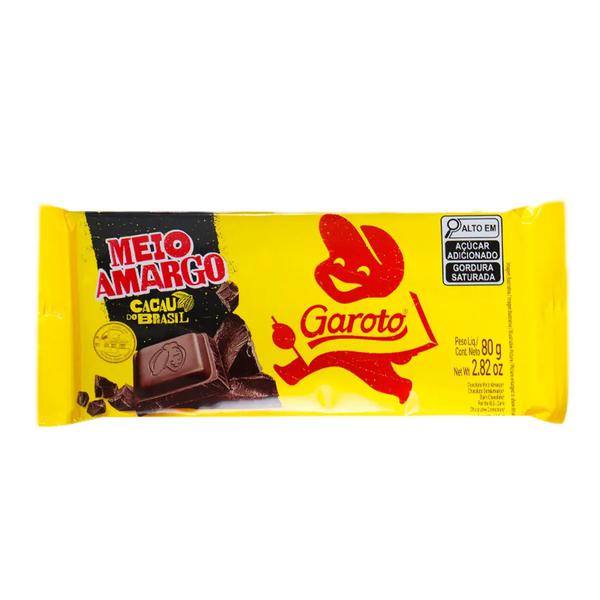 GAROTO TABLETE CHOC MEIO AMARGO 80G