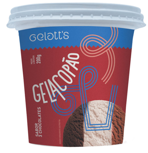 GELACOPAO GELATTS 200G TRES CHOCOLATES