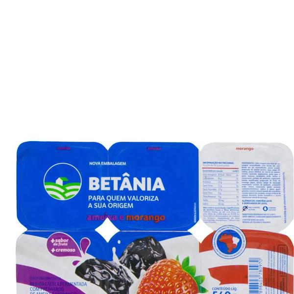 IOGURTE BETANIA BANDEJA 540G AMEIXA E MORANGO