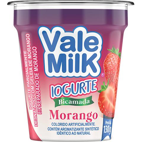 IOGURTE BICAMADA VALE MILK MORANGO 130G