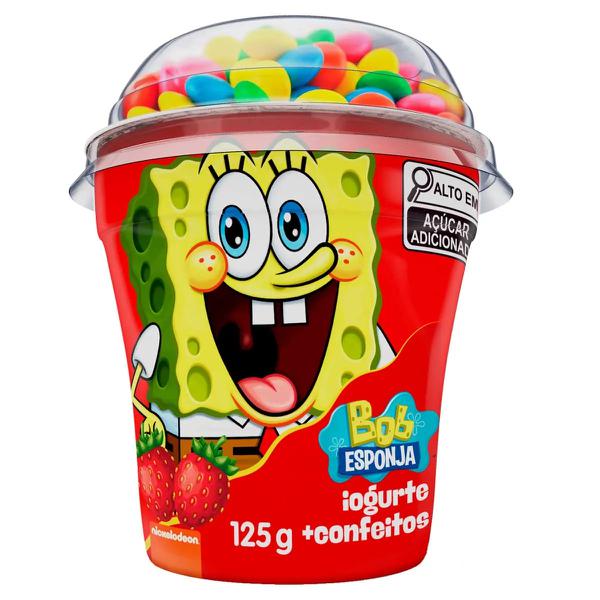 IOGURTE MORANGO C/CONFEITO BOB ESPONJA ELEGE COPO 125G