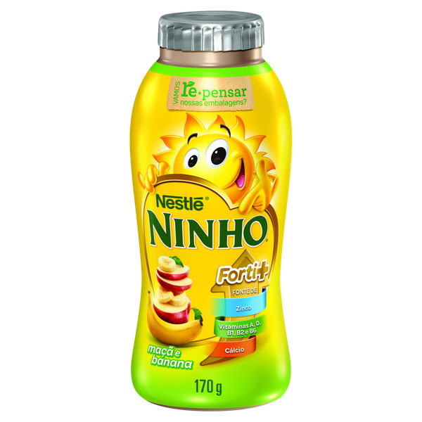 IOGURTE PARCIALMENTE DESNATADO NINHO FORTI+ 170G MACA E BANANA