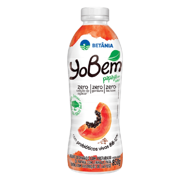 IOGURTE YOBEM 800G TRIPLO ZERO PAPAIA C/ LIN