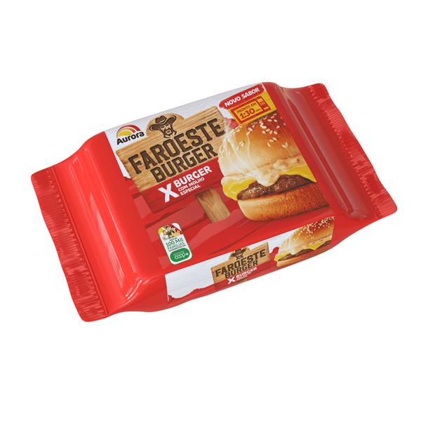 LANCHE FAROESTE AURORA 145G X-BURGER C/MOLHO ESPECIAL