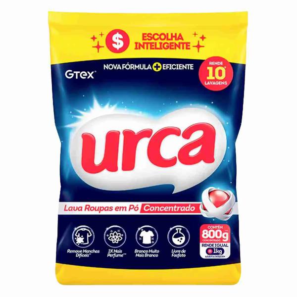 LAVA ROUPAS EM PO 800GR CONCENTRADO URCA MAXX SH