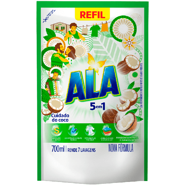LAVA ROUPAS LIQ COCO ALA 700ML REFIL
