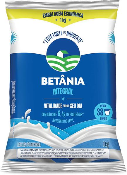 LEITE EM PO INTEGRAL BETANIA SACHE 1KG