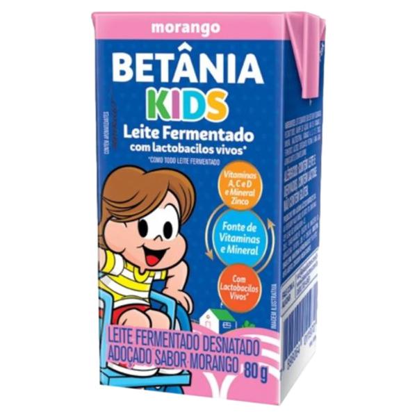 LEITE FERM DESNATADO MORANGO BETANIA 80G KIDS