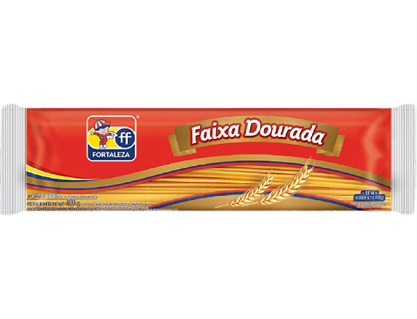 MACARRAO FORTALEZA SEMOLA ESPAGUETE 400G FAIXA DOURADA