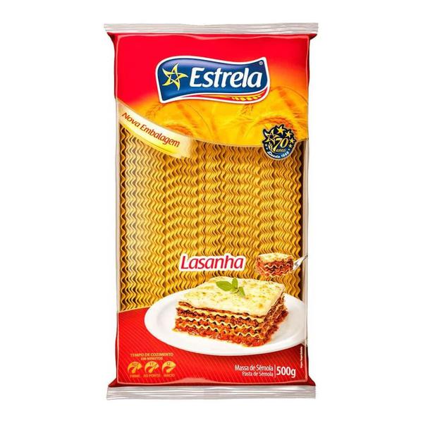 MACARRAO SEMOLA ESTRELA 500G LASANHA