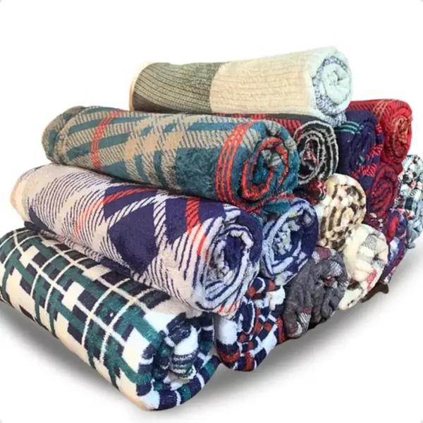 MANTA CAMESA OUTLET ALGODAO XADREZ 1,80M X 2M