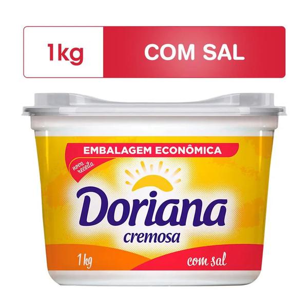 MARGARINA DORIANA 1KG CREMOSA COM SAL