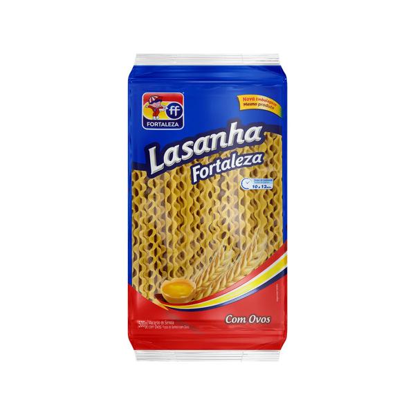 MASSA DE SEMOLA C/ OVOS PARA LASANHA FORTALEZA PCT 500G