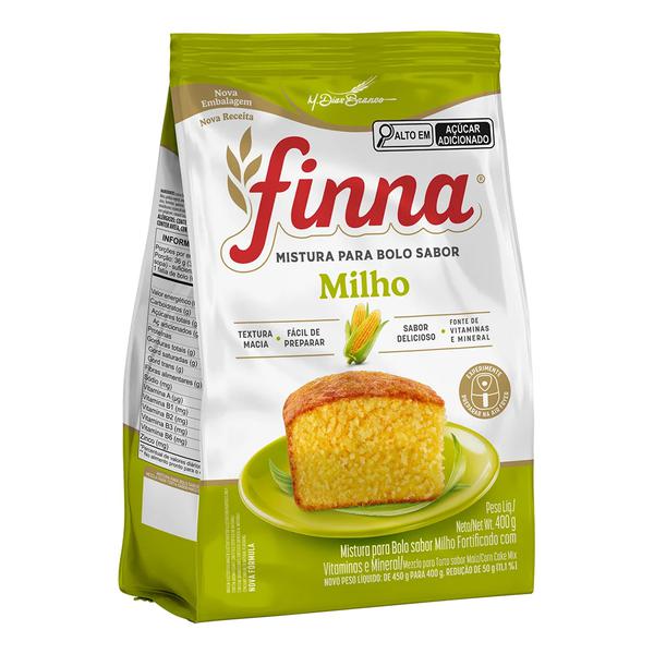 MISTURA BOLO FINNA PACOTE 400G MILHO