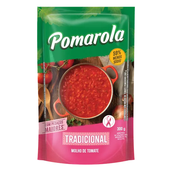 MOLHO DE TOMATE POMAROLA 300G TRAD SH